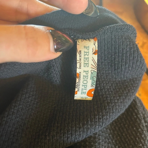 Free People Black Moto Motor Cuff Thermal - Picture 6 of 6